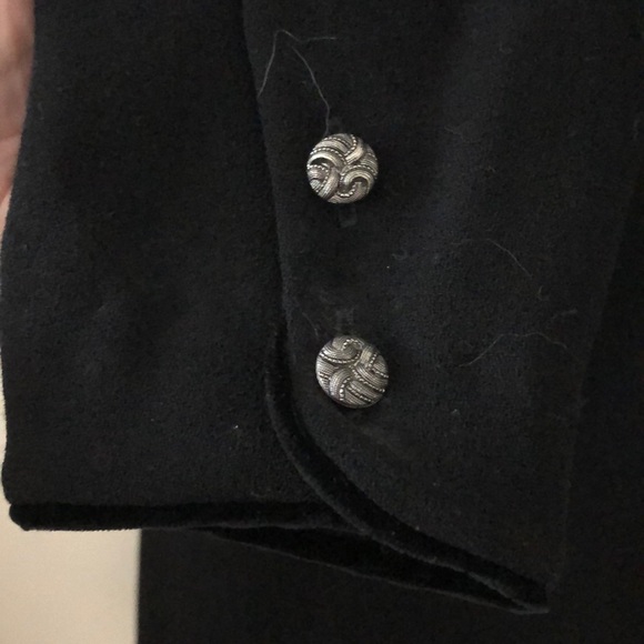 Vintage NWT Laura Ashley Black Dress w Velvet Bow - Picture 5 of 13